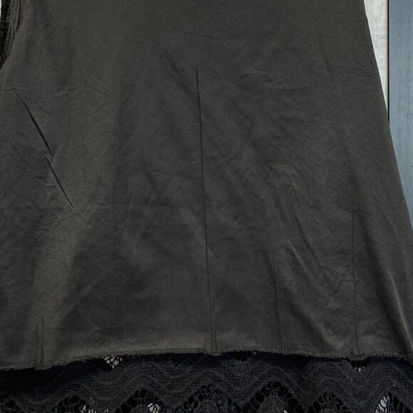 Yaostar Black Crochet Lace Sleeveless Ruffle Tank Top Tunic Lined Boho Chic M - Picture 15 of 15